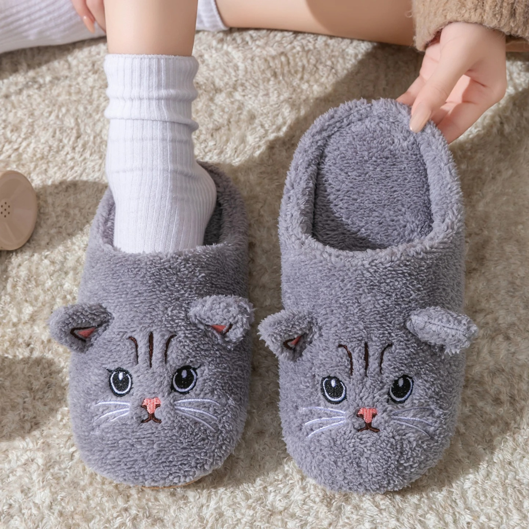 Slipper – CozyWhisker Cat Face Indoor Slippers