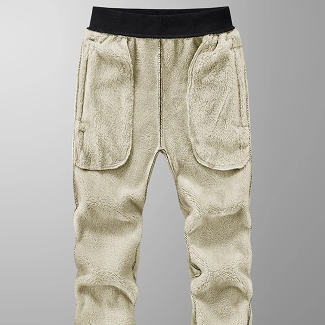 Fleece Joggers for Men – NordicTherm Plus-Size Winter Trousers