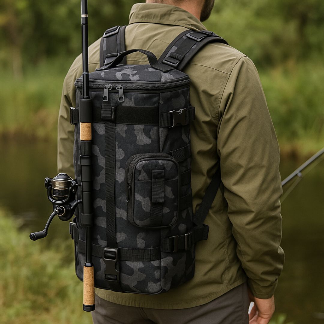 Tactical Fishing Backpack with Rod Holder – GearPack CP