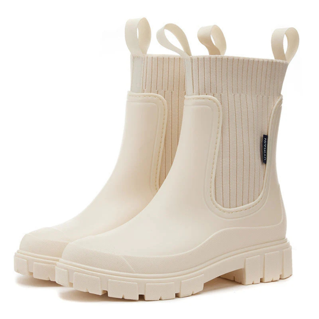 Waterproof Chelsea Rain Boots with Anti-Slip Sole – RainGuard Urban Boots