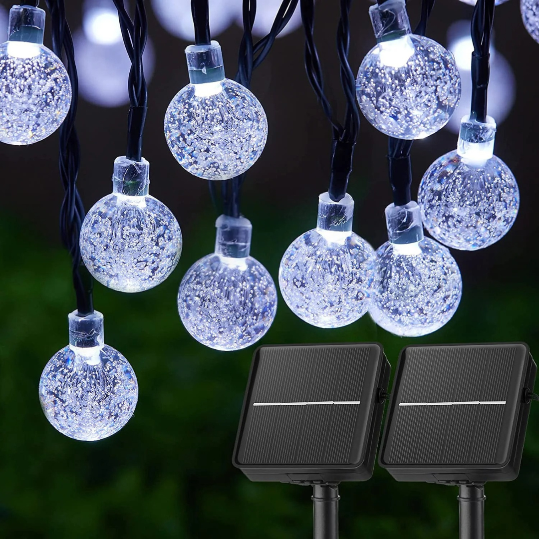 Fairy Light Solar String Lights – CrystalGlow Garden Globes