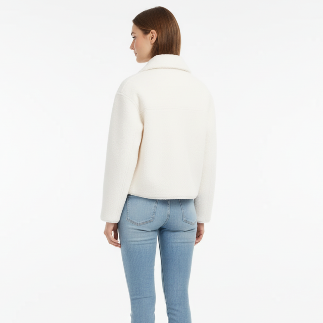 Women’s Zip-Up Fleece Jacket – Westmere SoftWool Pocket Coat