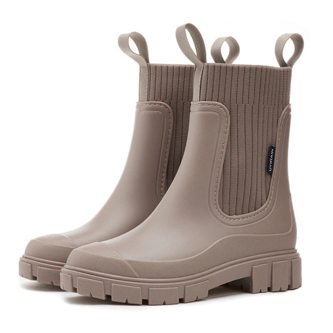 Waterproof Chelsea Rain Boots with Anti-Slip Sole – RainGuard Urban Boots