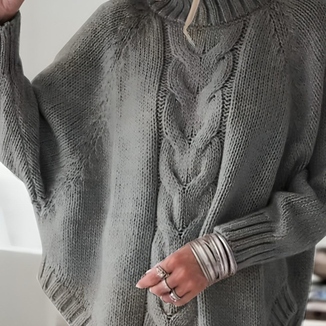 Sweater with Chunky Knit & Oversized Fit – Pamella CableVest