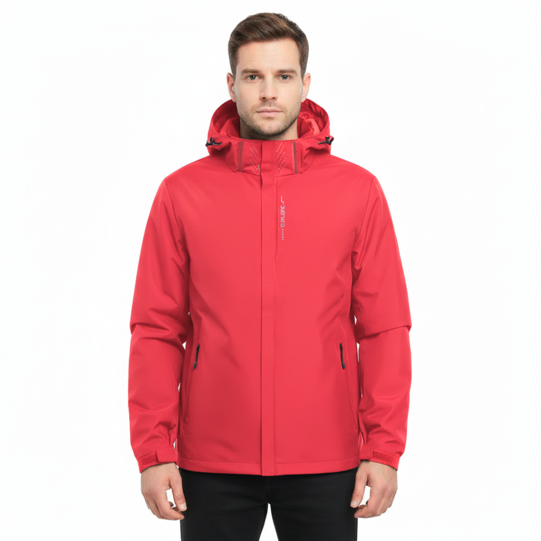 Men’s Hooded Waterproof Rain Shell Jacket – Casual Everyday Rain Jacket for Men
