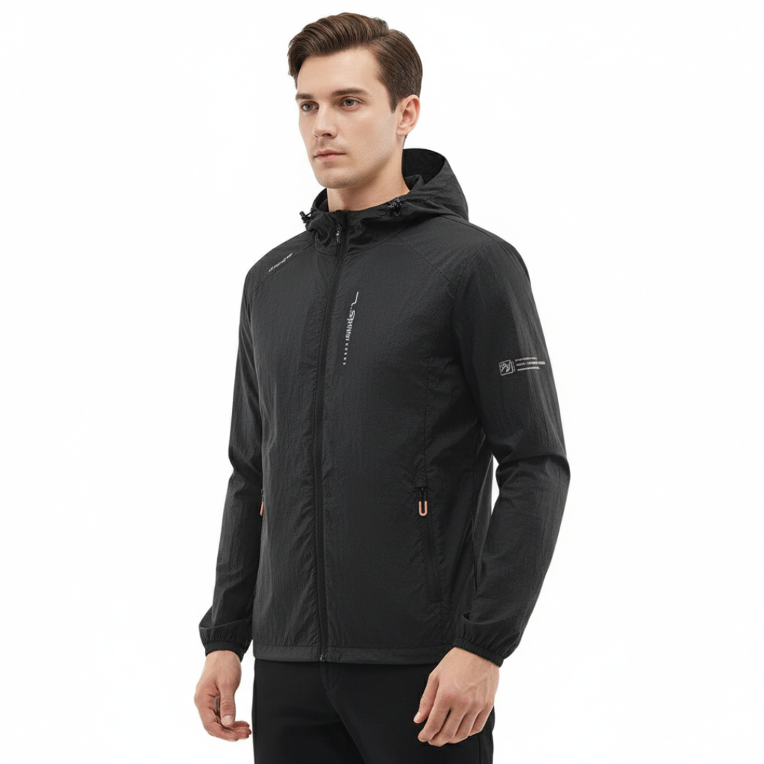 Men’s Lightweight Hooded Windbreaker – Outdoor Jacket