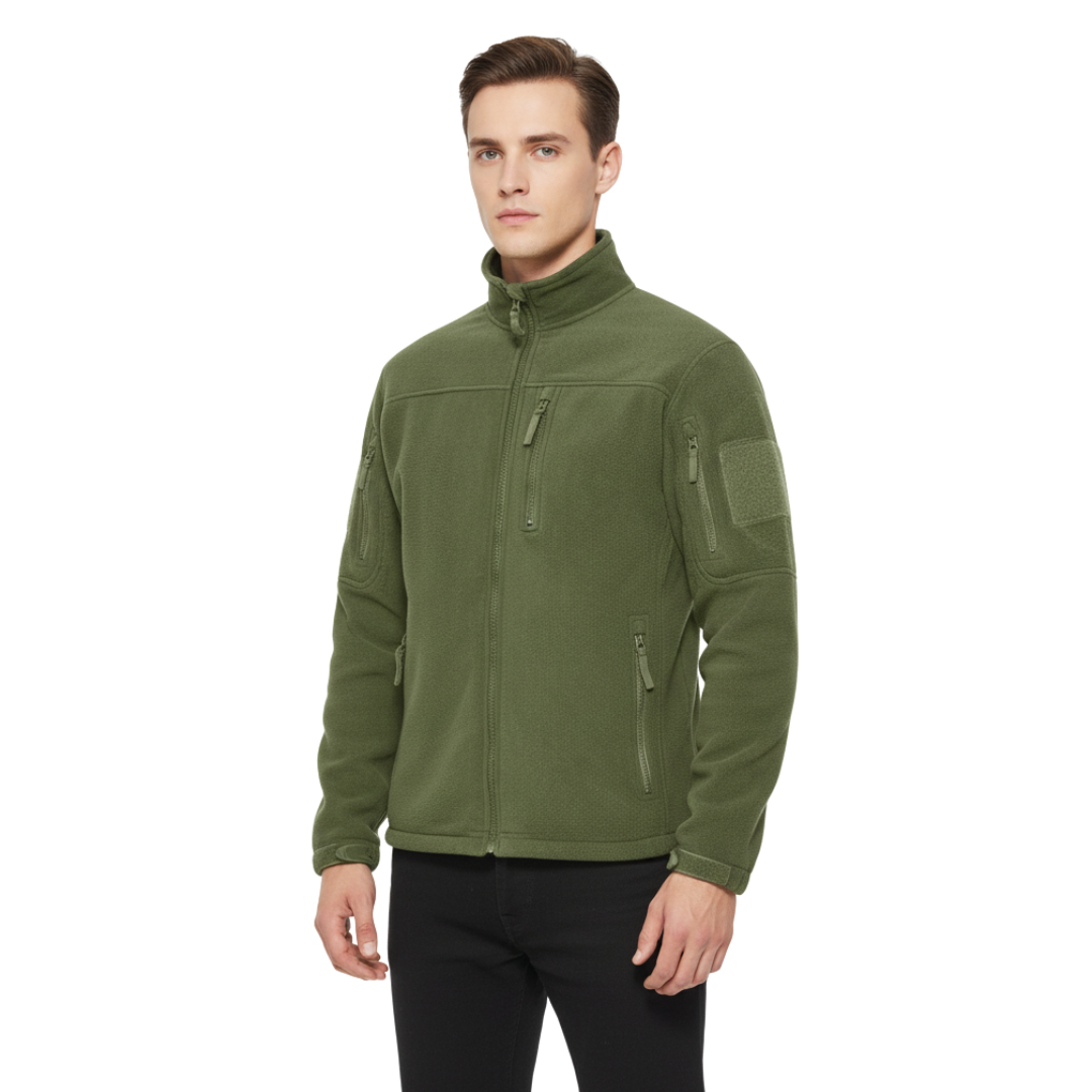Men’s Thermal Fleece Jacket – Tactical Zip-Up Outdoor Jacket