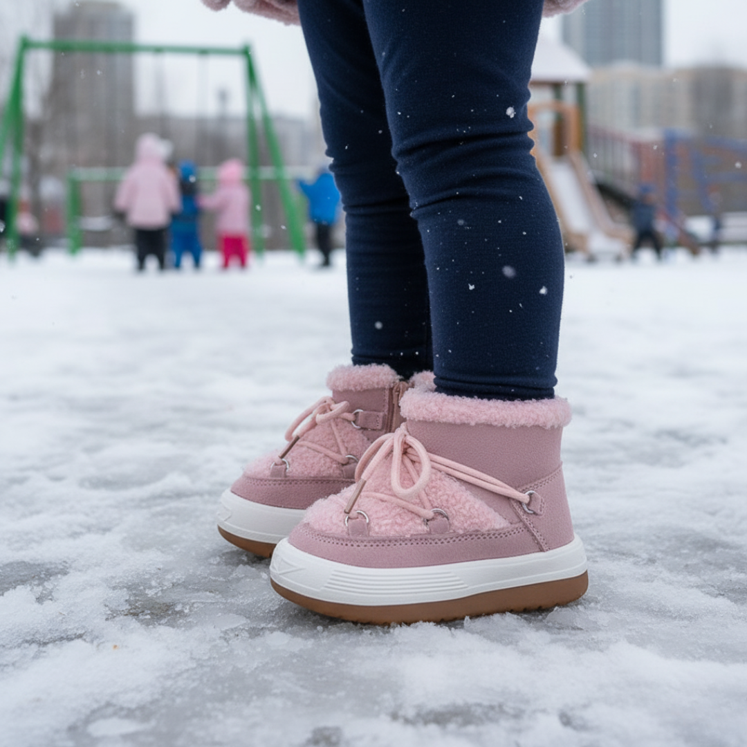 Baby Ankle Boots – CosyTrek Children’s Winter Lace-Up Shoes with Plush Lining