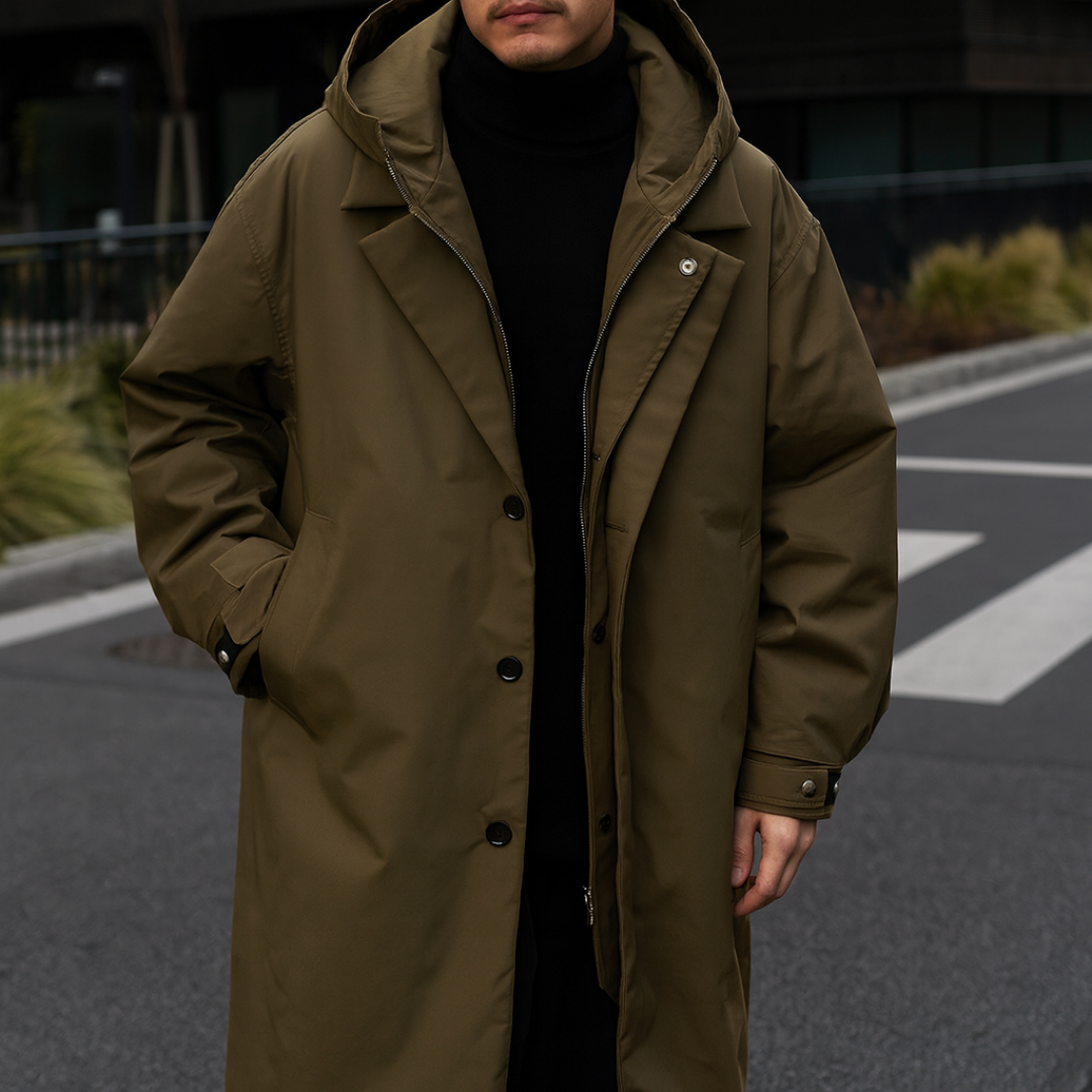 Windproof & Waterproof Autumn Jacket with Hood – StormGuard Coat