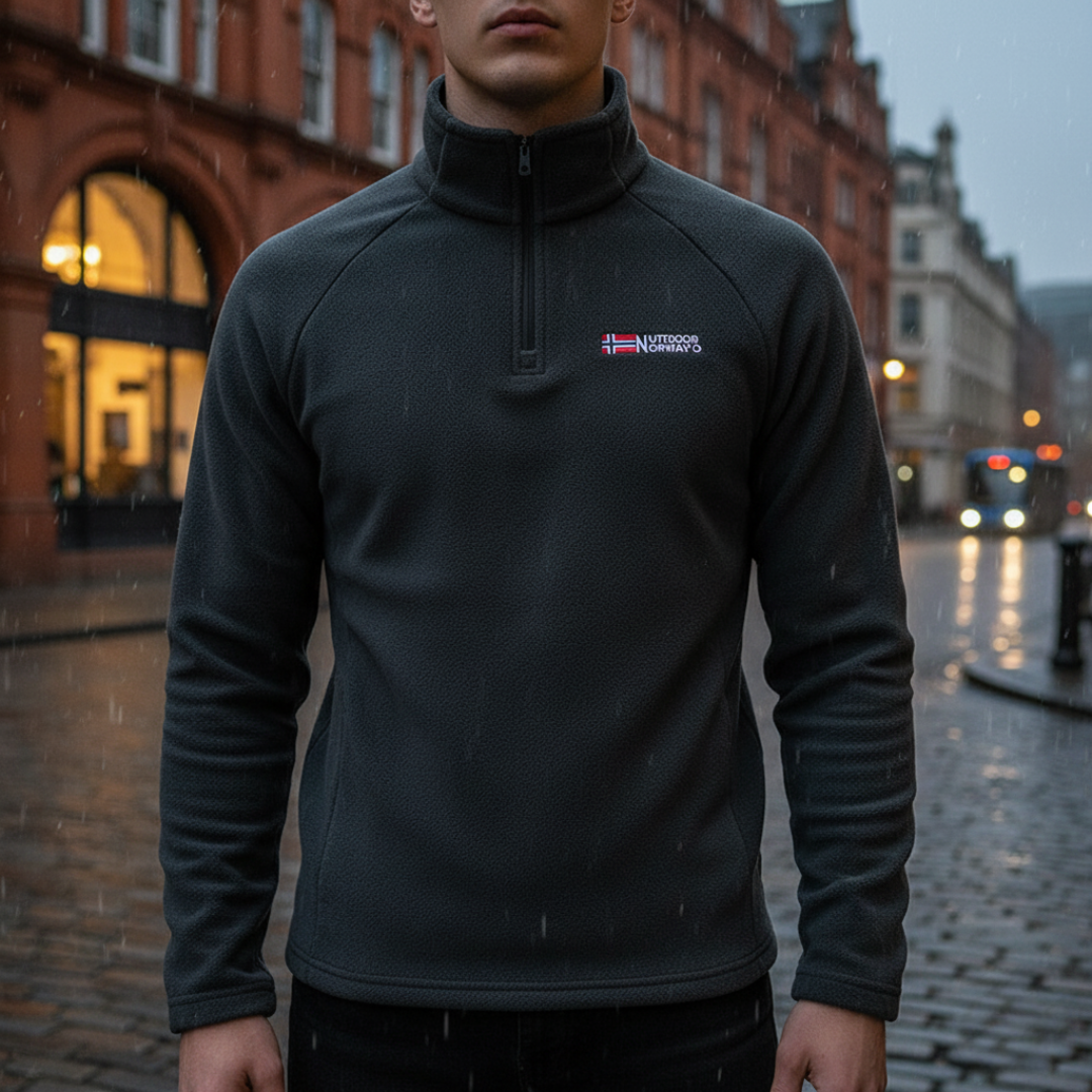 Half Zip Fleece for Men – AlpineCore Thermal Pullover