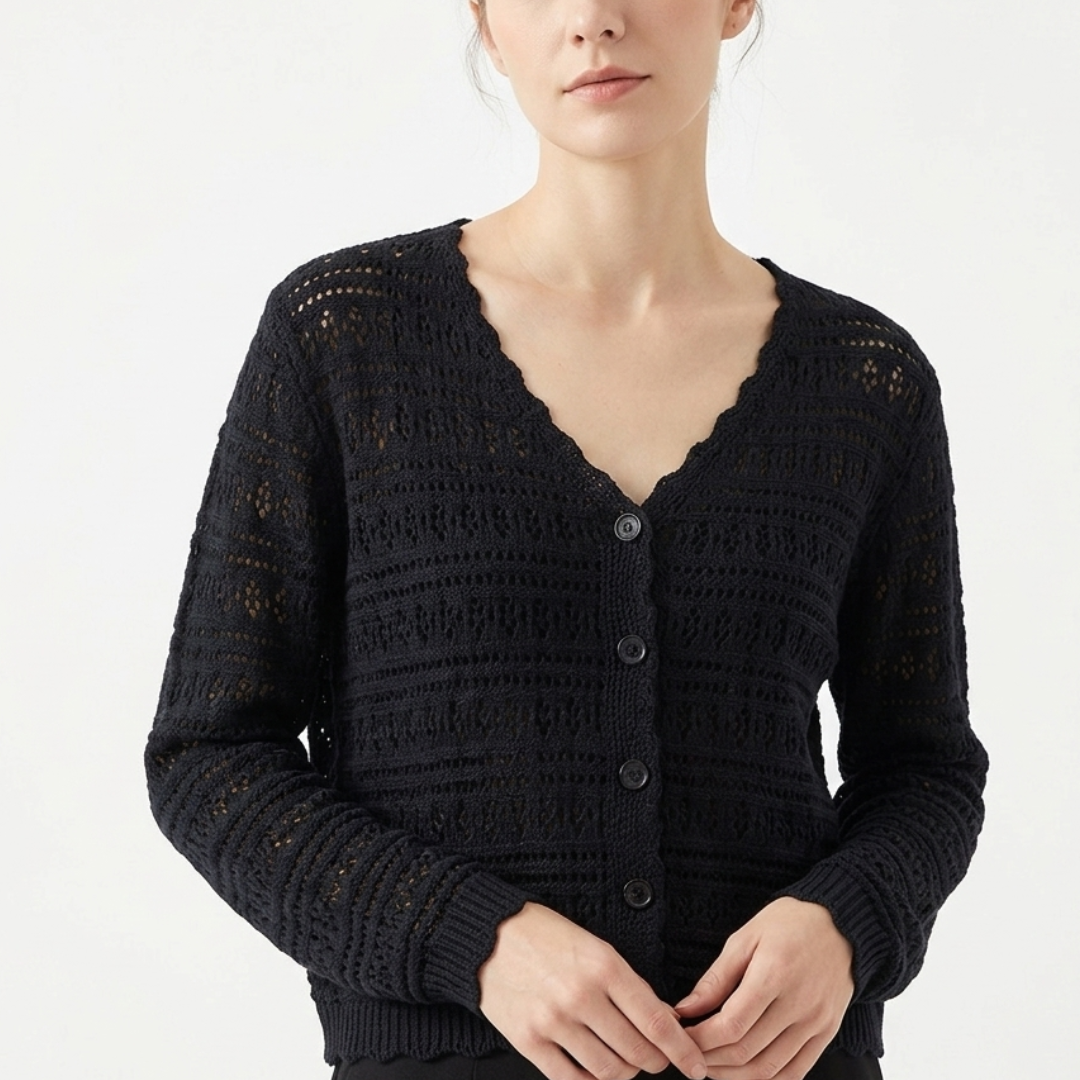 Nordspur | Aeriale Openwork Cropped Cardigan
