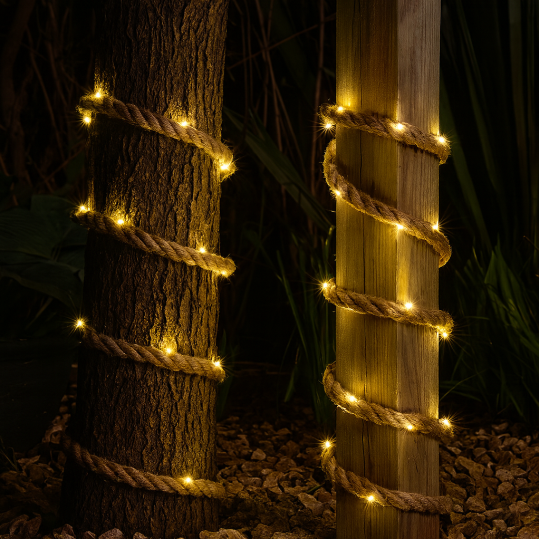 LED Rope Solar String – RetroGlow Waterproof Outdoor Light 5m/10m