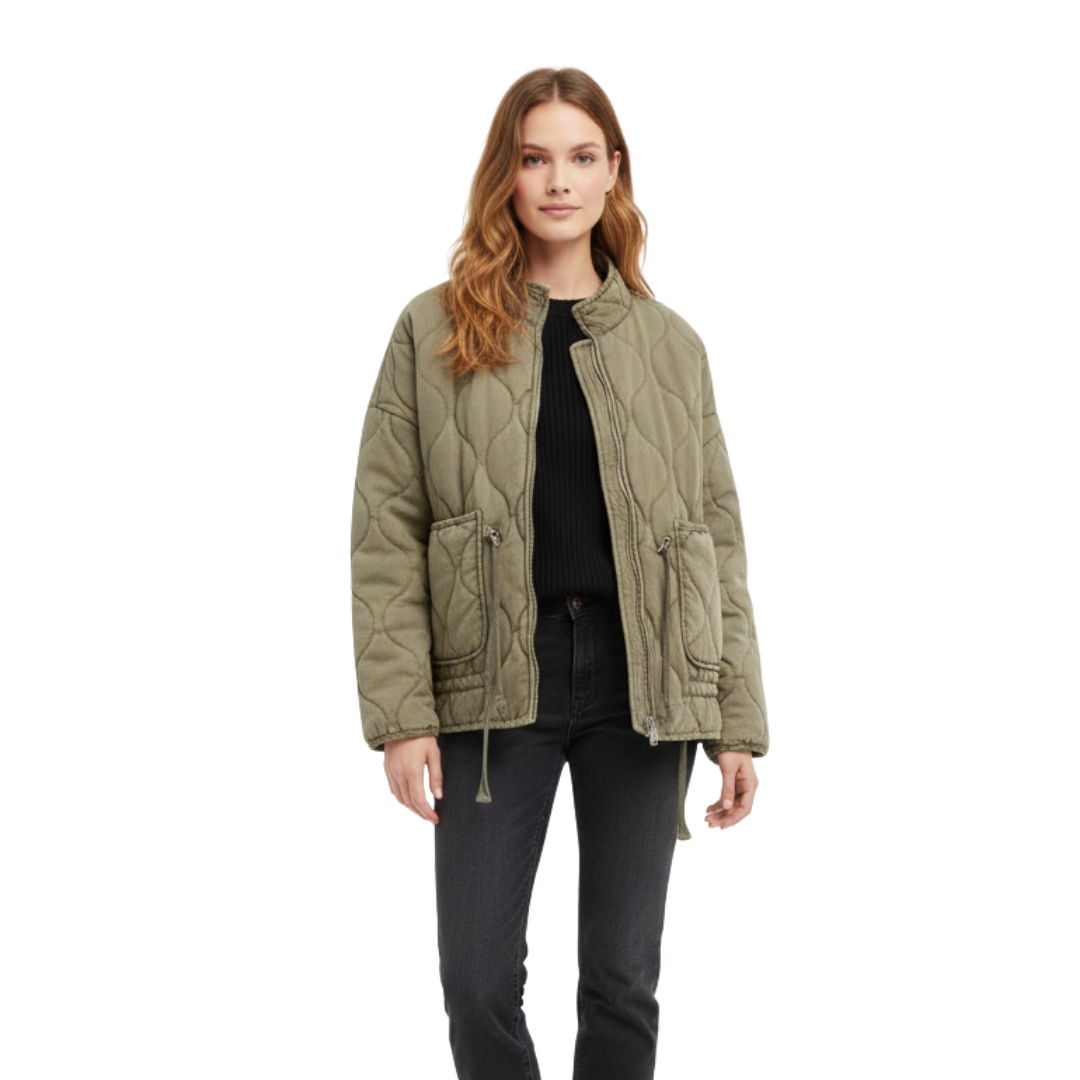 Women’s Quilted Puffer Jacket – QuiltEase Warm Cotton Coat
