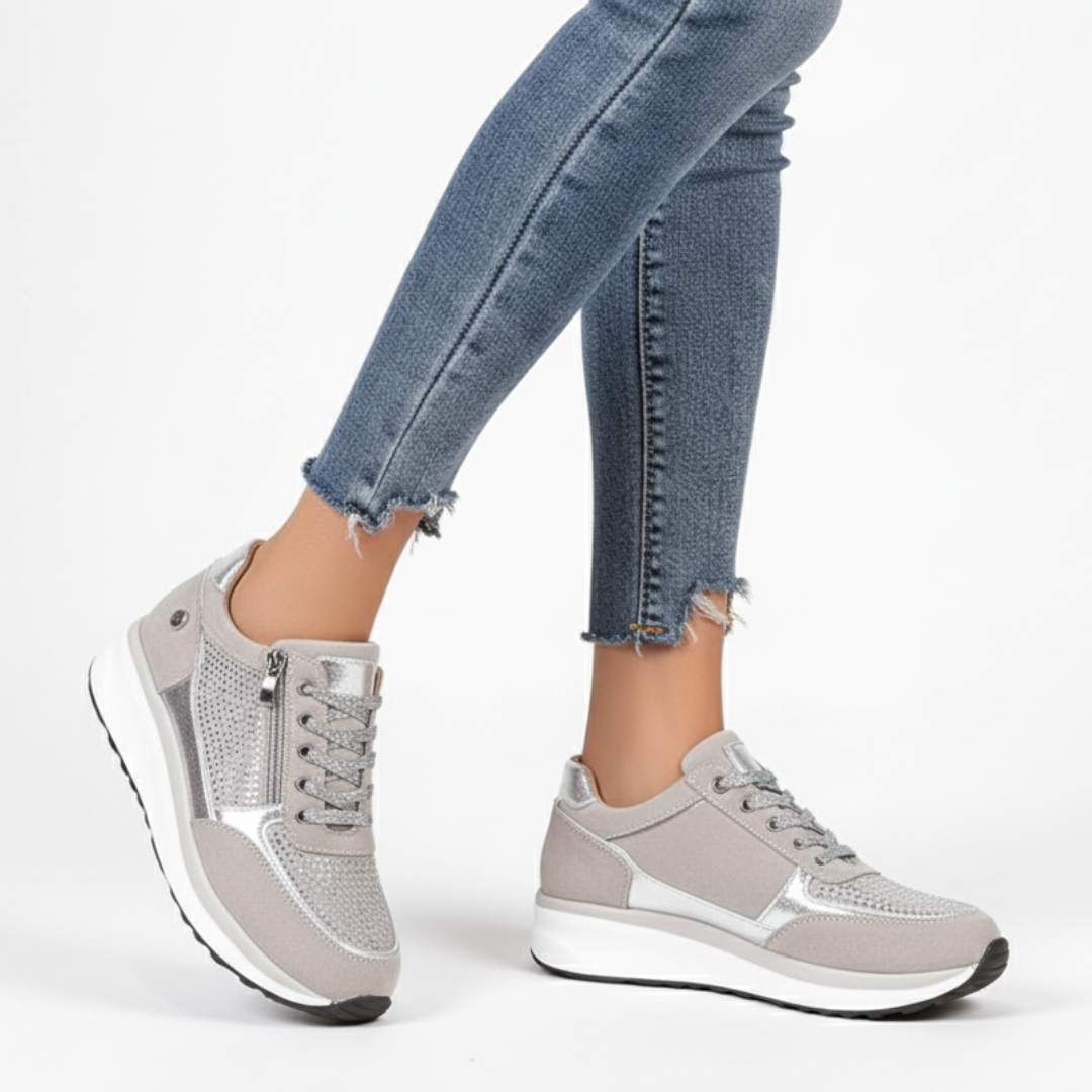 Women’s Orthopaedic Sneakers with Zipper - Breathable and Casual Walking Shoes