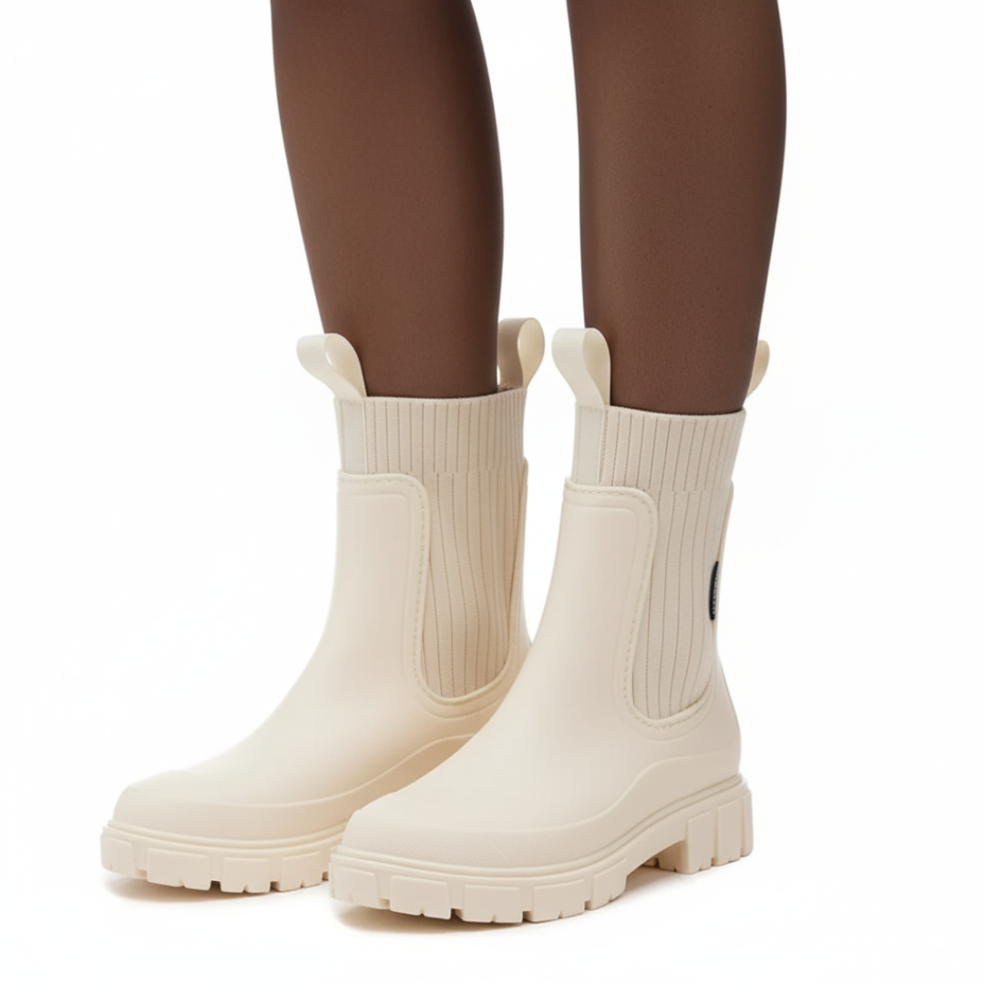 Women’s Waterproof Chelsea Rain Boots – Non-Slip Ankle Boots