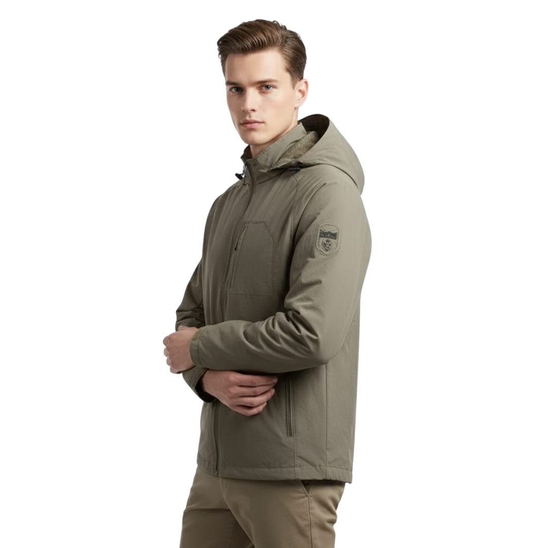 Men’s Waterproof Softshell Tactical Jacket – Hooded Outdoor Shell