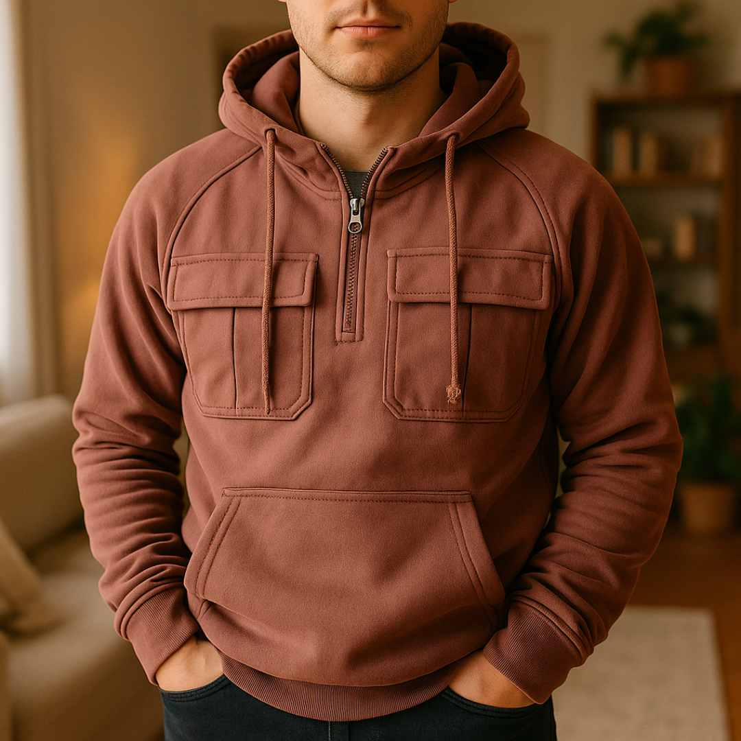 Utility Comfort Hoodie Sweater with Pockets – Maverick Vest