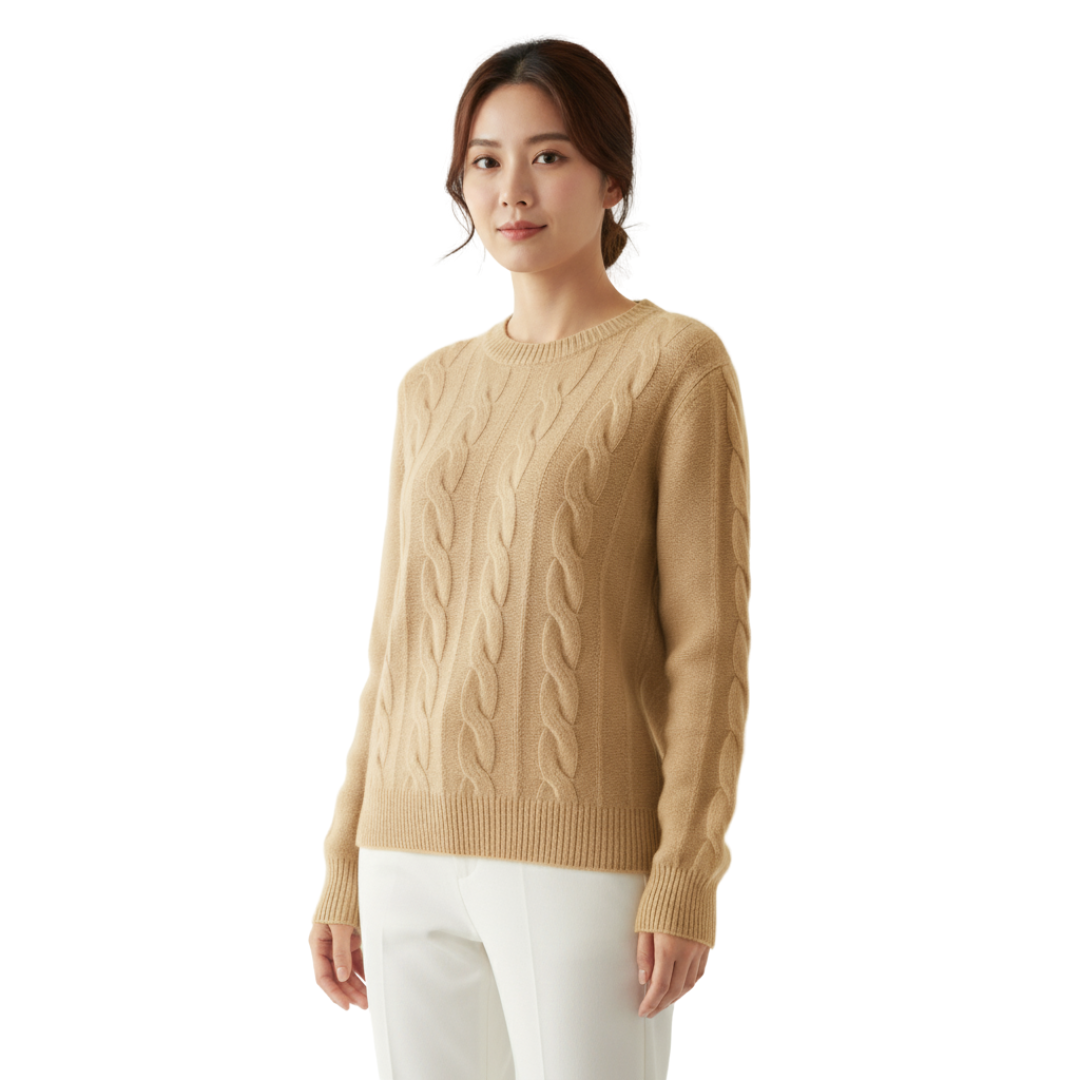 Women’s Cable-Knit Relaxed-Fit Sweater – SoftKnit