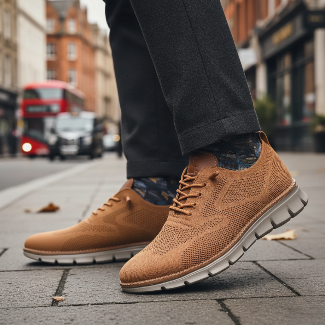 Menβs Casual Orthopedic Shoes with Breathable Knit β Sanders Comfort Walkers