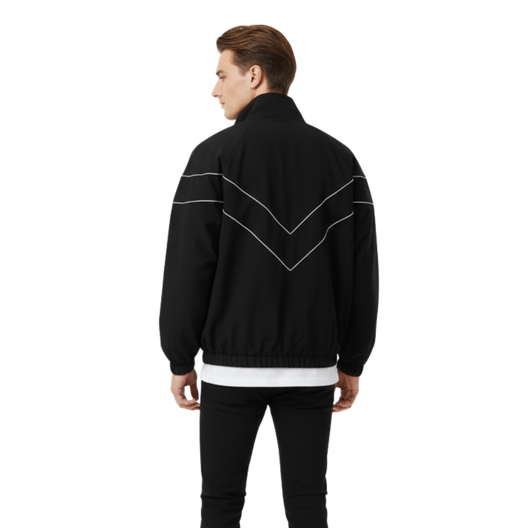 Men’s Lightweight Windbreaker Jacket – Varsity-Style Shell
