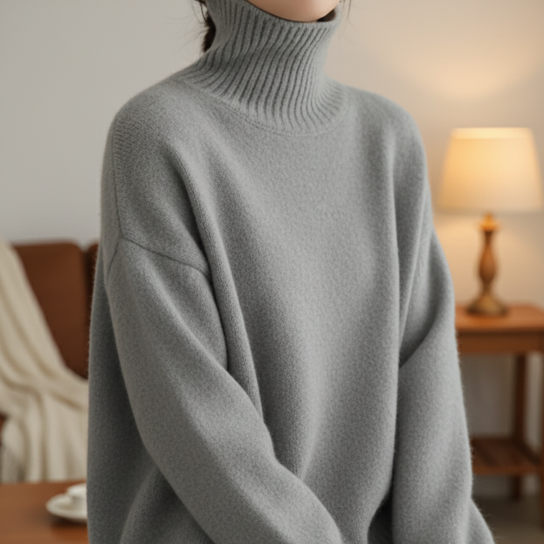 Cashmere High-Neck Sweater – Isabella Vest