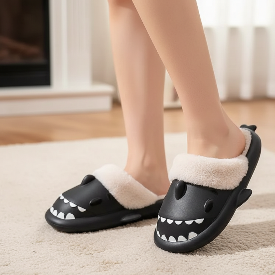 Slipper Sharks with Removable Plush Liner – CosyBite Indoor Slippers