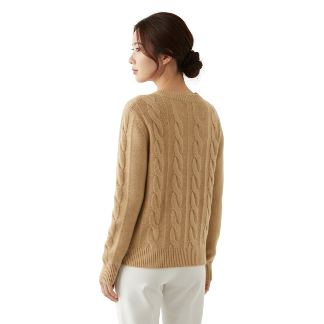 Women’s Cable-Knit Relaxed-Fit Sweater – SoftKnit