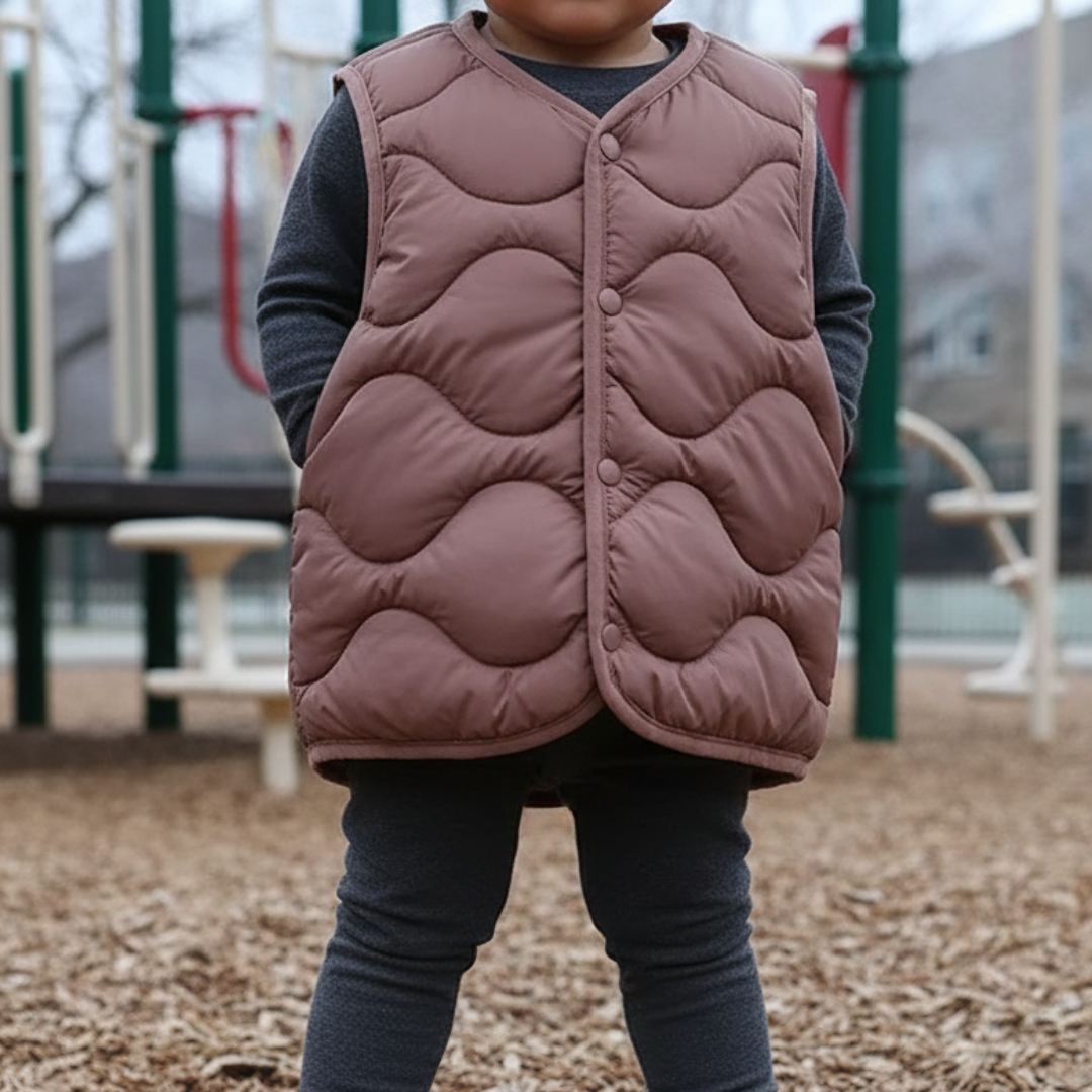 Children’s Winter Vest Jacket – PuffNest Cotton-Padded Gilet for Boys & Girls