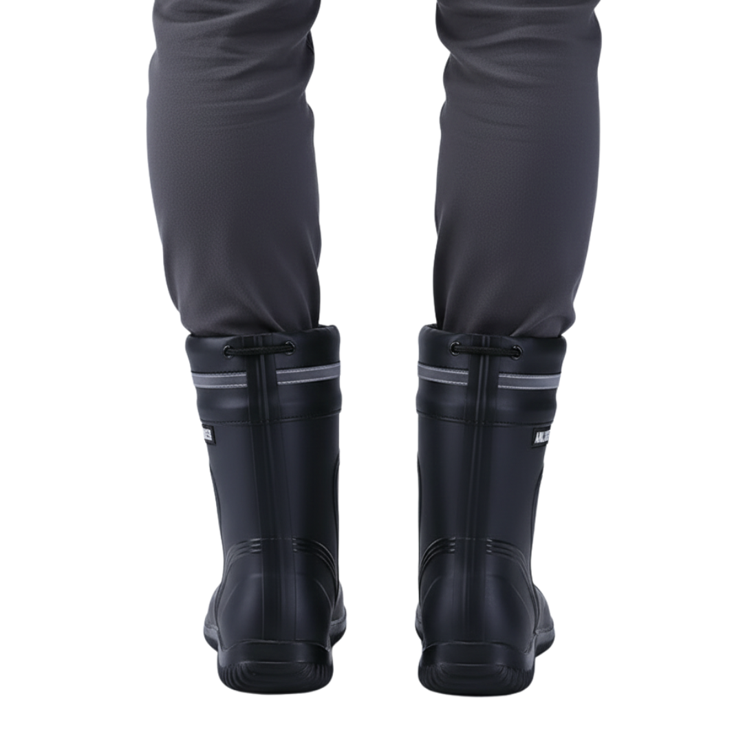 Rain Boots – StormStride Waterproof Mid-Calf Drawstring Boots