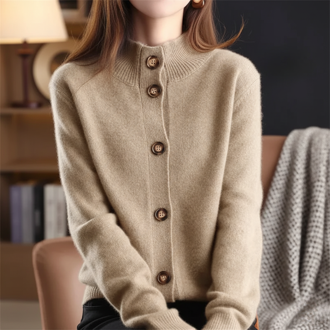 Merino Wool Button Sweater – Arlina Vest