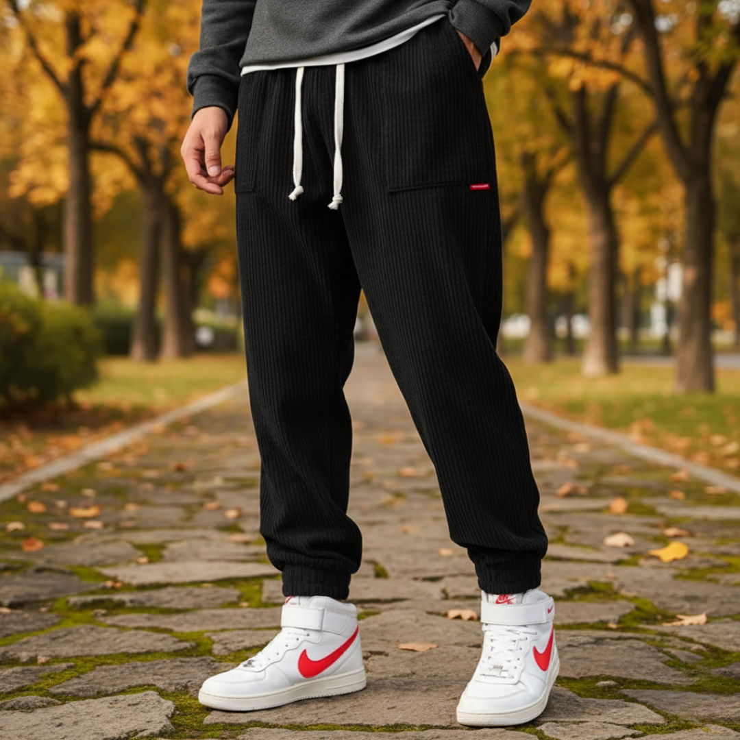 Fleece Joggers for Men – CorduEase Thermal Harem Trousers