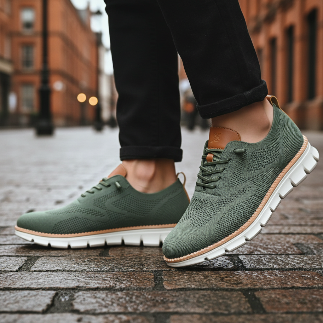 Menβs Casual Orthopedic Shoes with Breathable Knit β Sanders Comfort Walkers