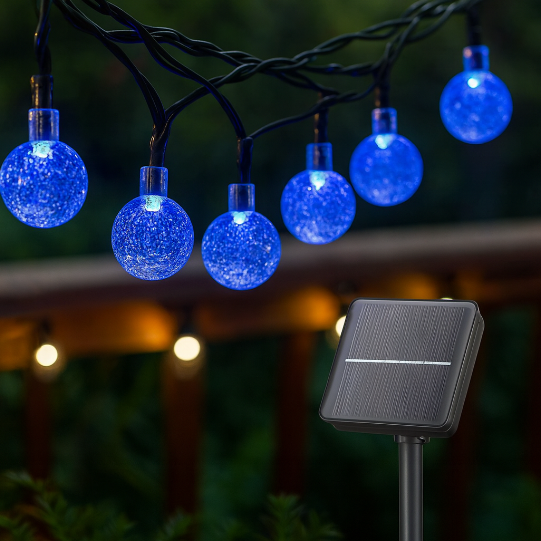 Fairy Light Solar String Lights – CrystalGlow Garden Globes