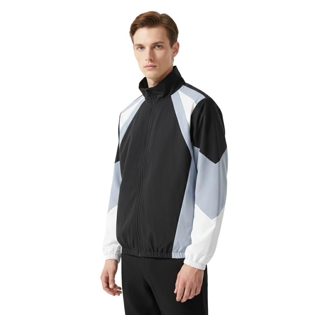 Men’s Lightweight Colour-Block Windbreaker – Sports Jacket
