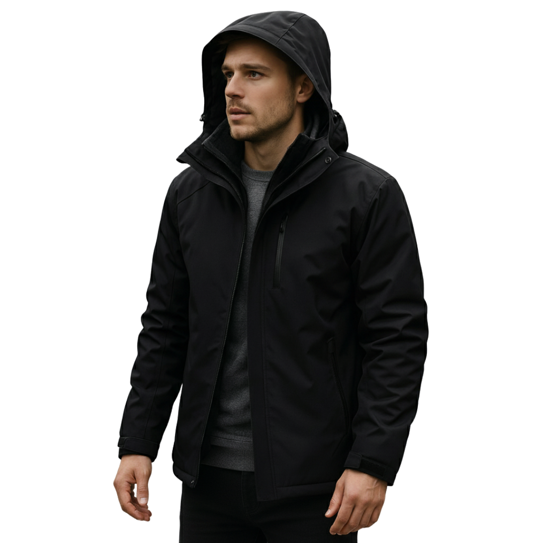 Men’s Waterproof Jacket with Hood – Rain & Windproof Coat
