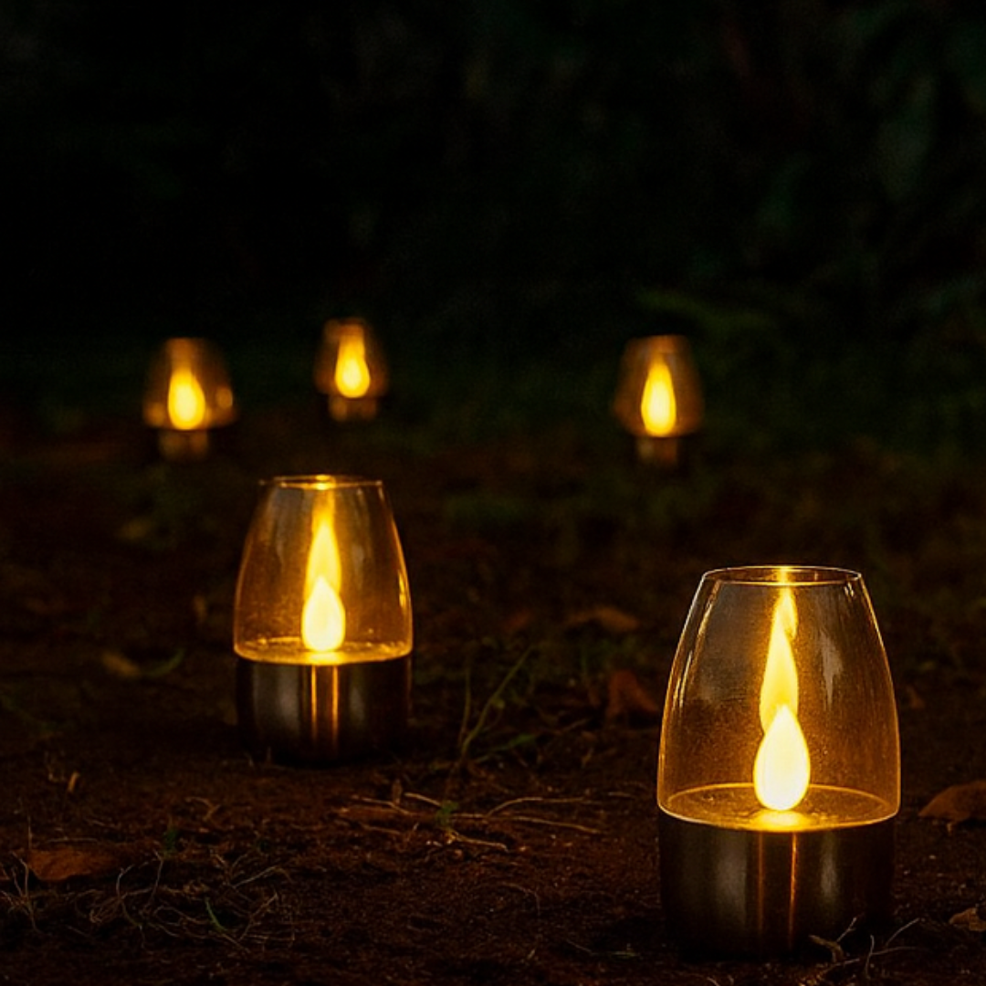 Led Flameless Candle Bulb – SolarGlow Tea Lights (Set of 6)