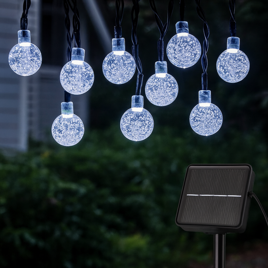 Fairy Light Solar String Lights – CrystalGlow Garden Globes
