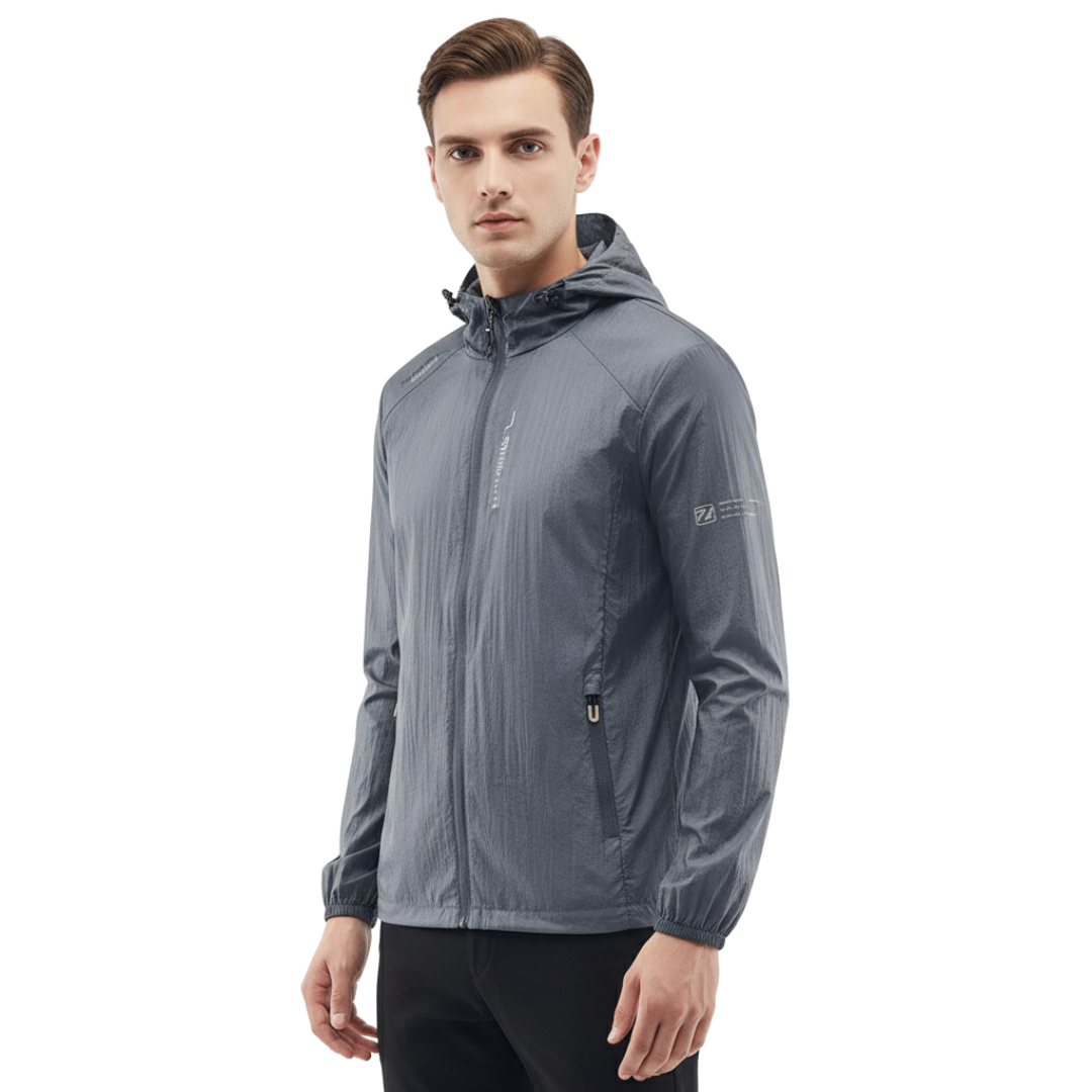 Men’s Lightweight Hooded Windbreaker – Outdoor Jacket