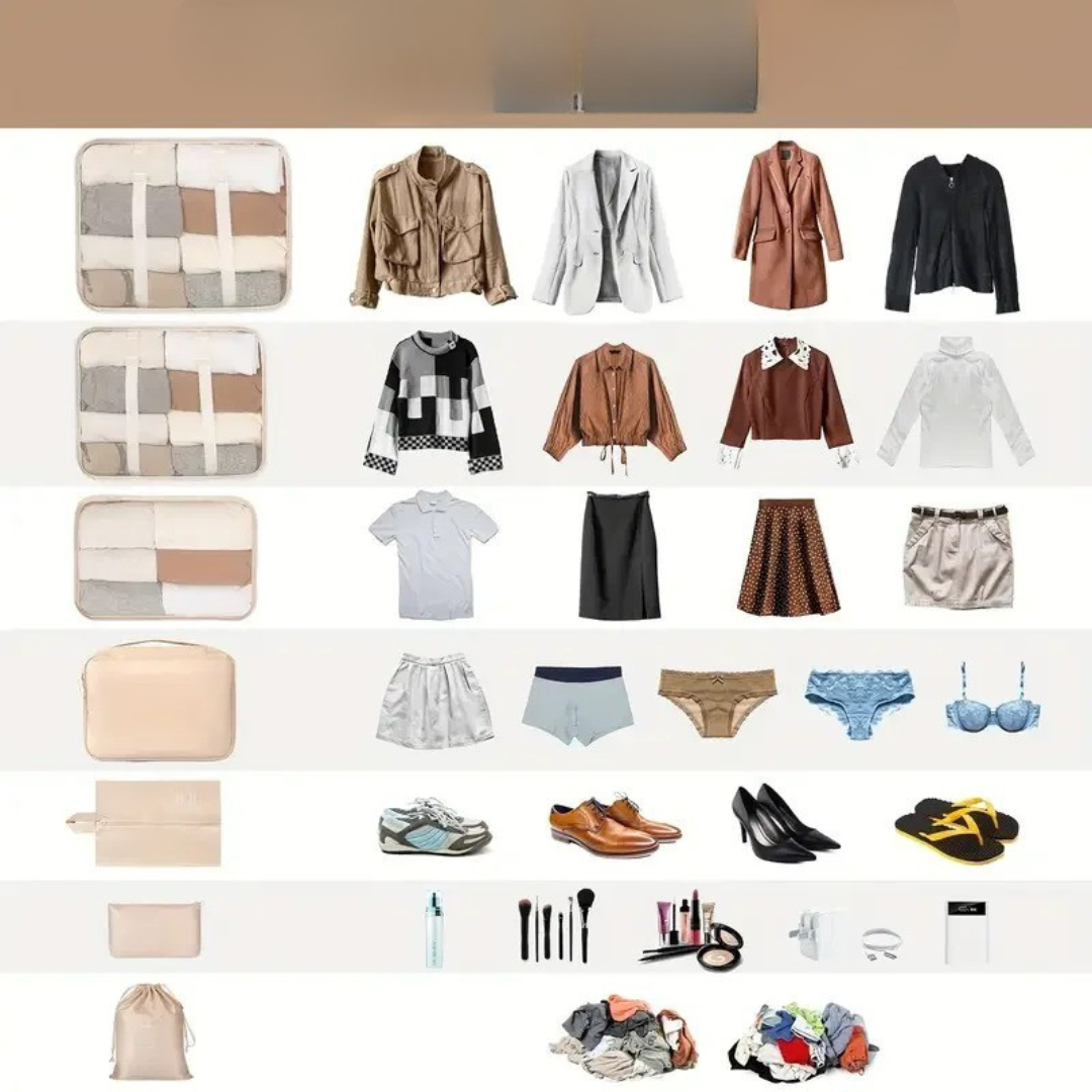 Nordspur | Packlior Seven Piece Packing Cube Set