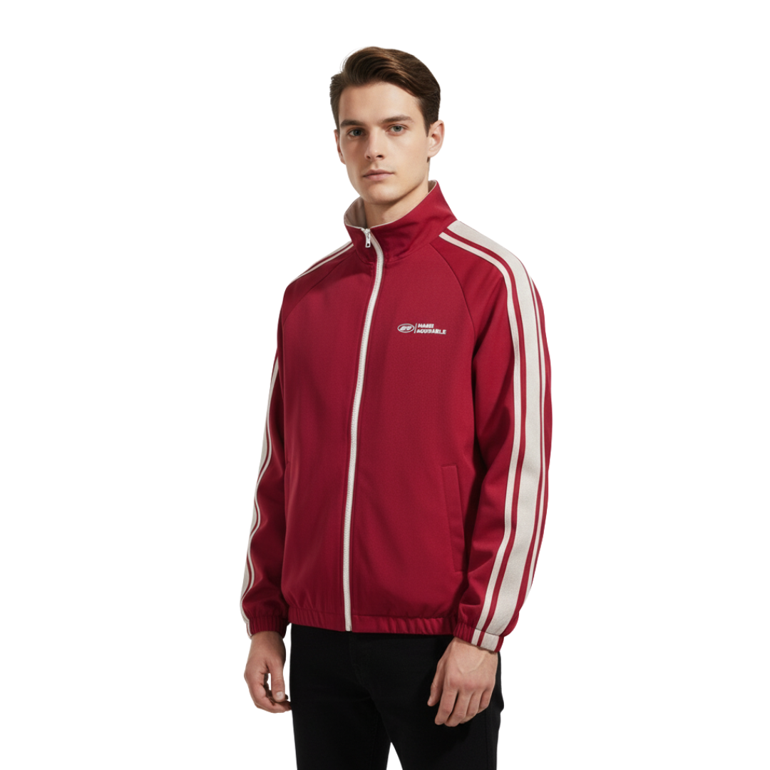 Unisex Windproof Reversible Track Jacket – Zip-Up Shell