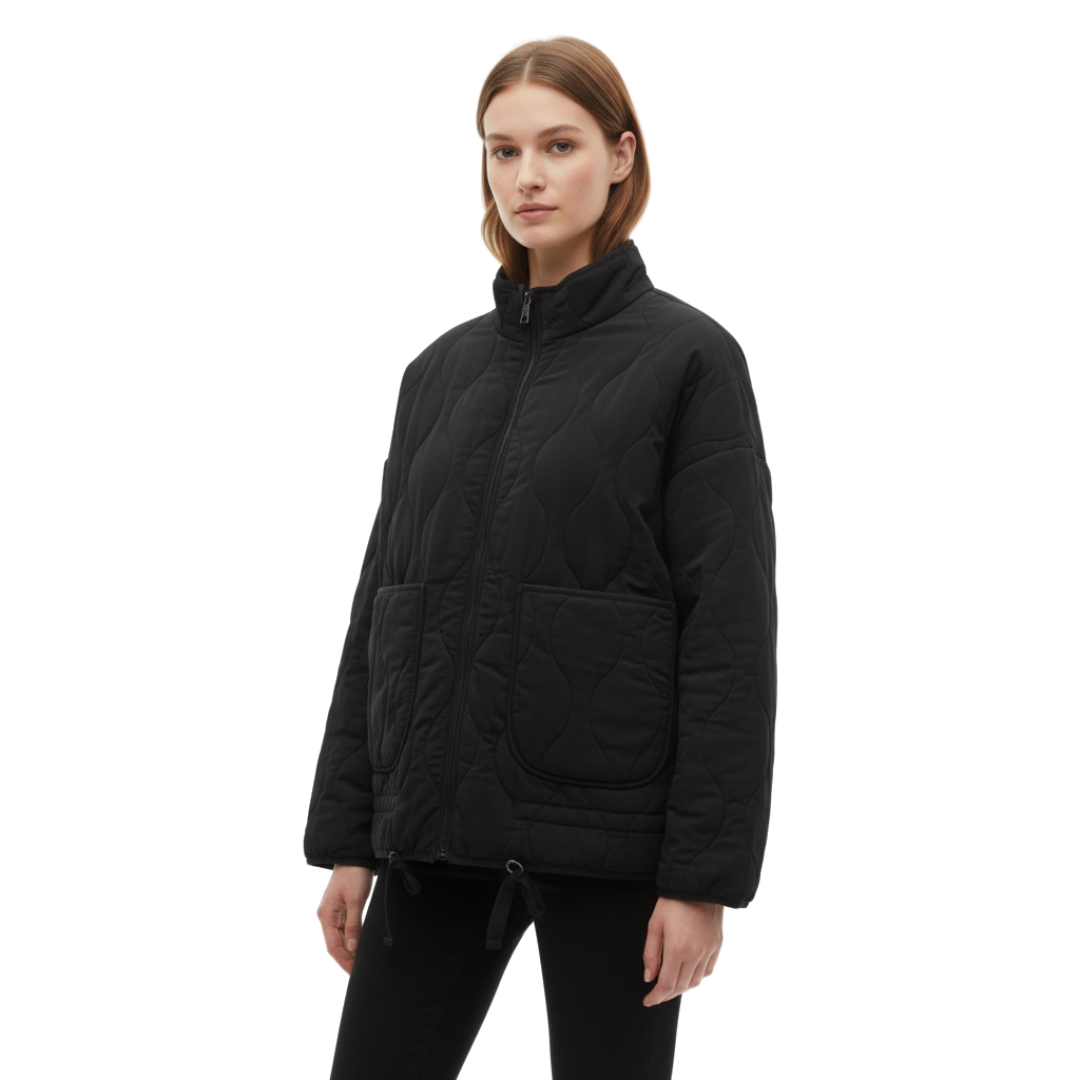 Women’s Quilted Puffer Jacket – QuiltEase Warm Cotton Coat