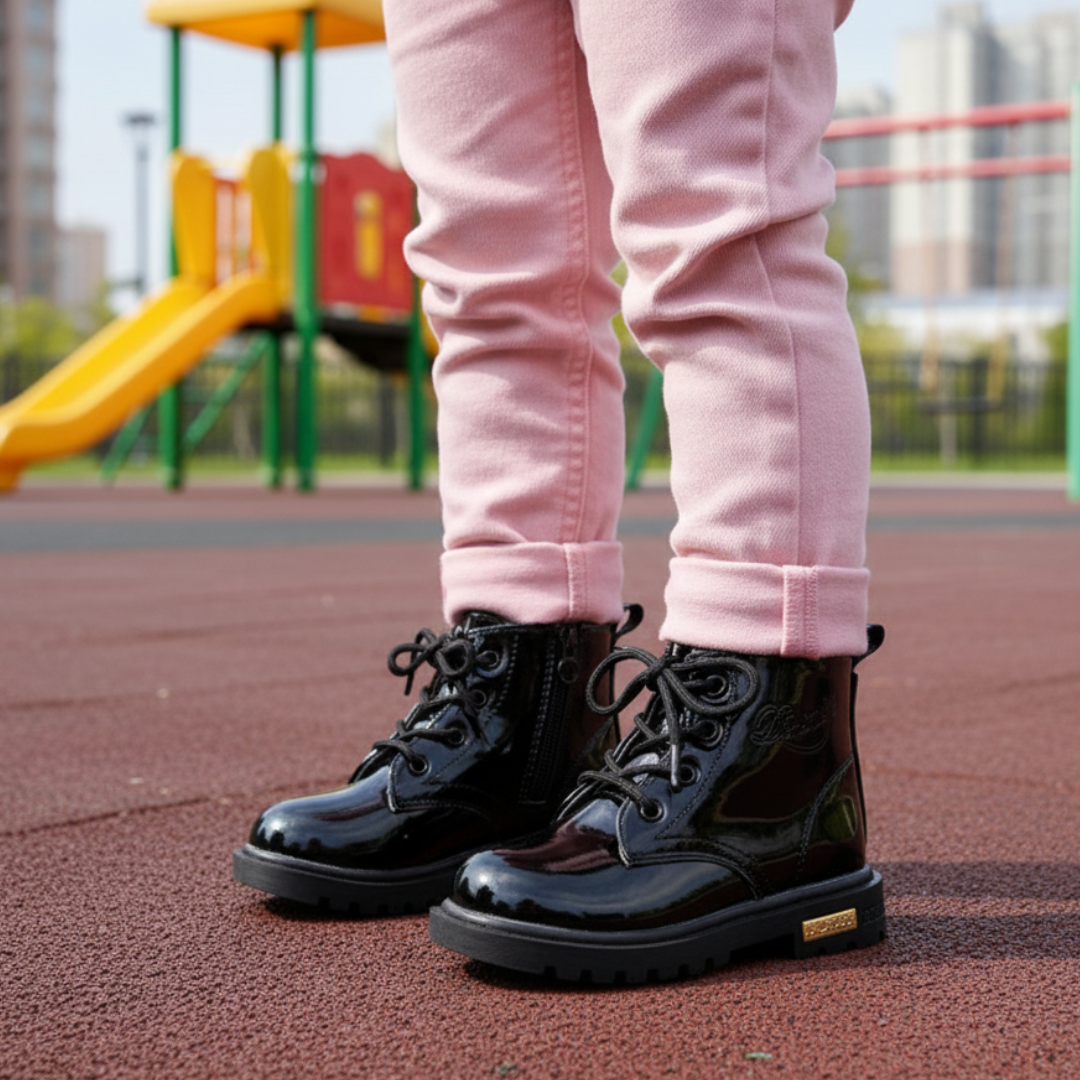 Baby Shoes Waterproof PU Leather Ankle Boots – PuddlePop Children’s Boots