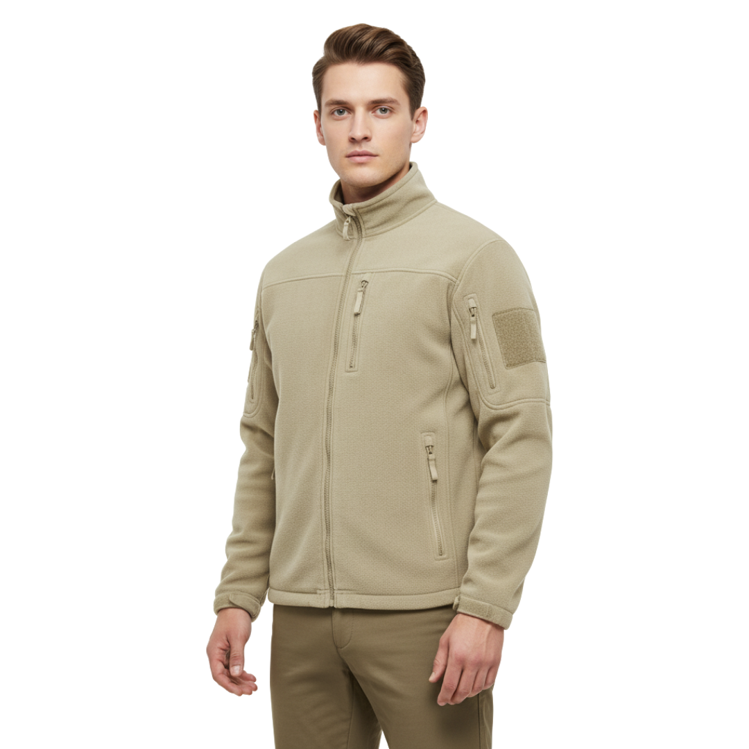Men’s Thermal Fleece Jacket – Tactical Zip-Up Outdoor Jacket