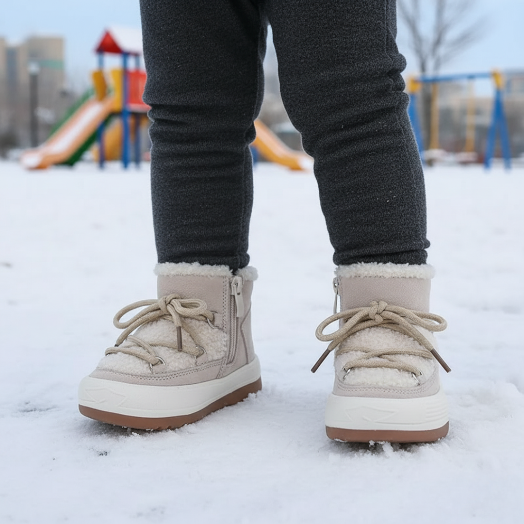 Baby Ankle Boots – CosyTrek Children’s Winter Lace-Up Shoes with Plush Lining