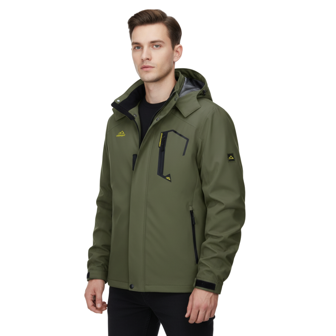 Men’s Waterproof Outdoor Jacket – Coat with Detachable Hood