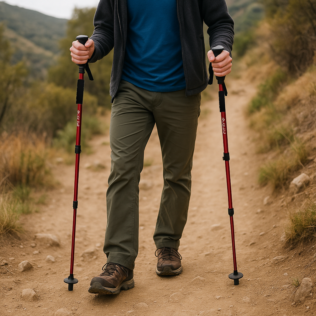 Folding Trekking Poles 4-part, ultra-light & robust – AlpGrip