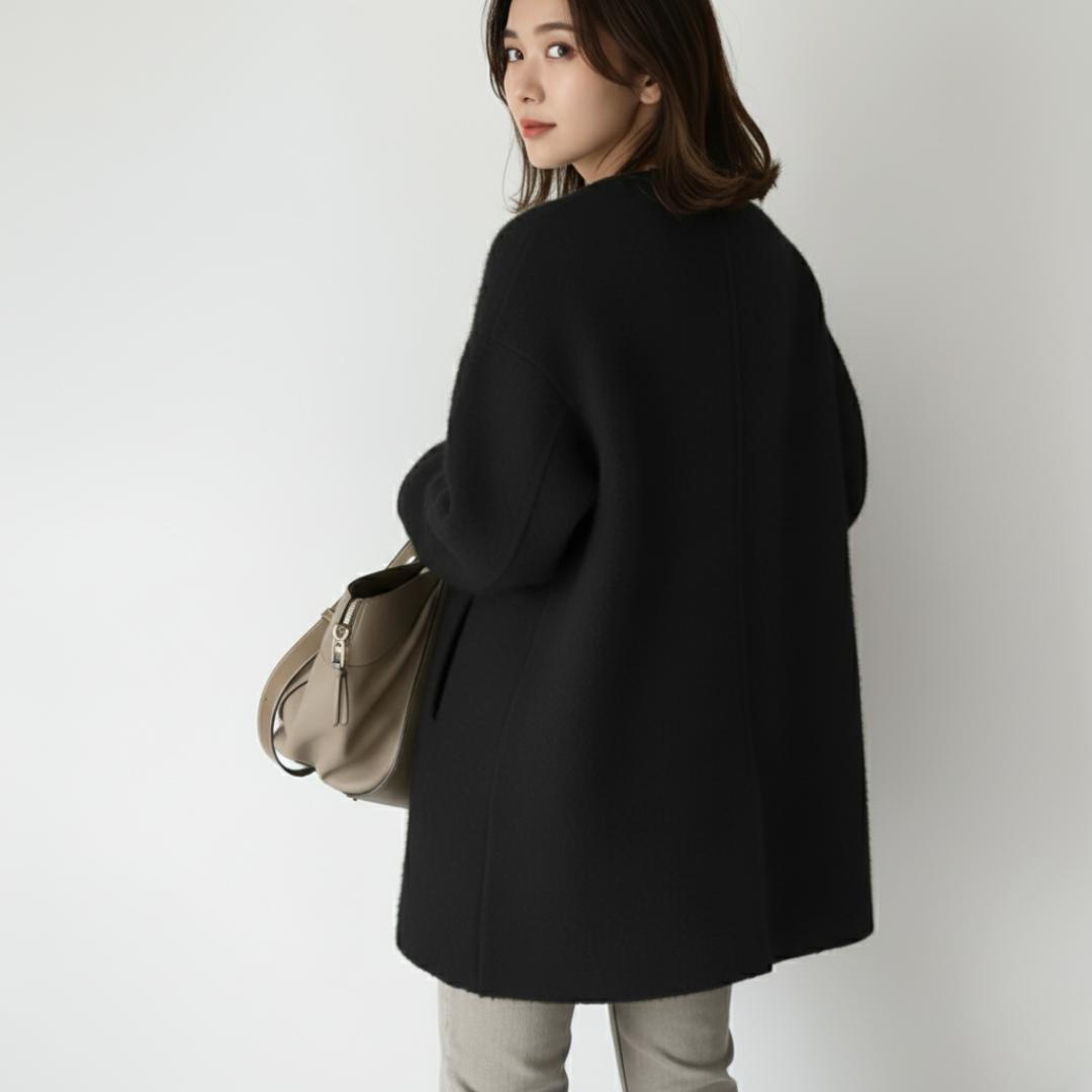 Women’s Long Knit Coatigan – Soft Buttoned Cardigan Jacket