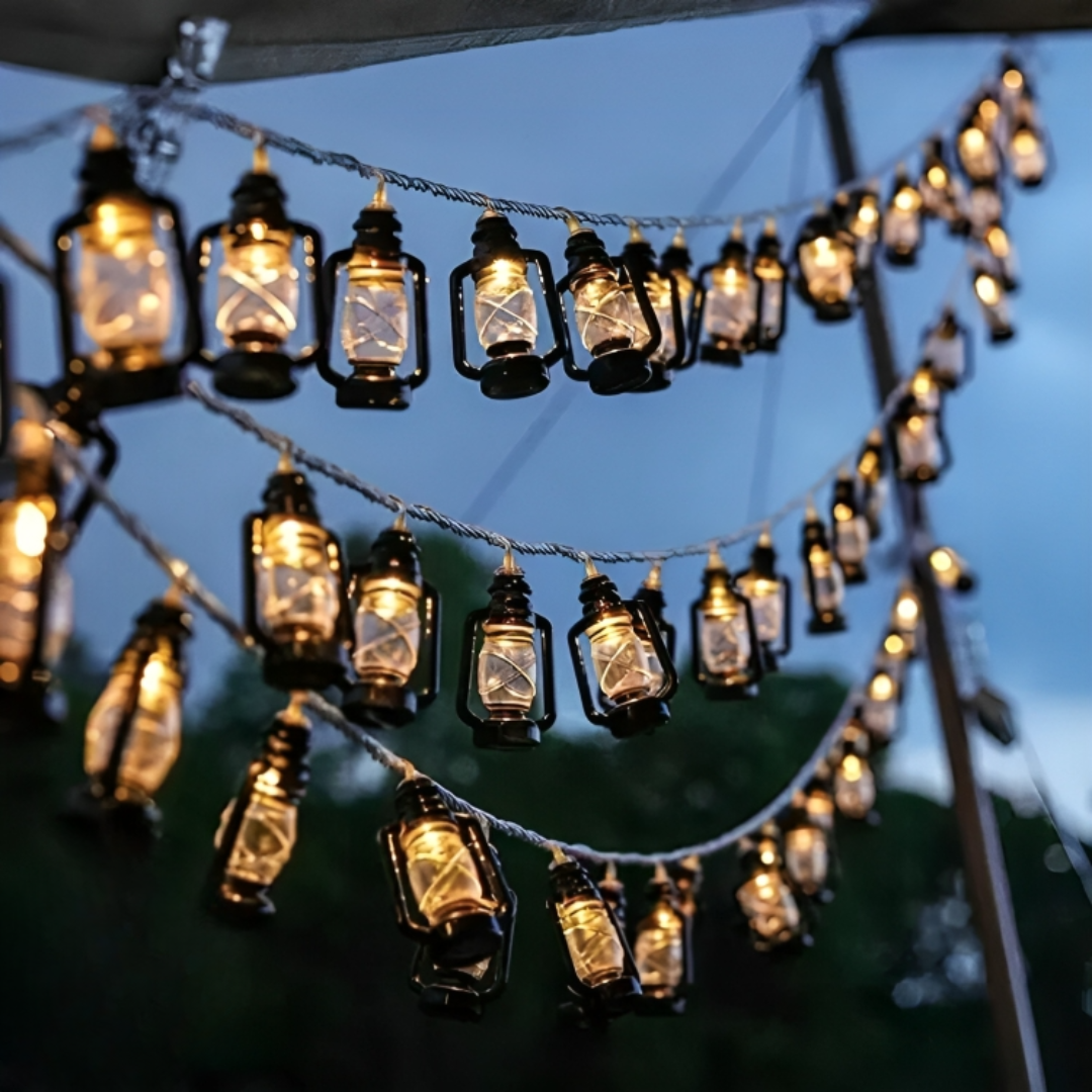 Solar LED String Lights Retro Kerosene – LanternGlow