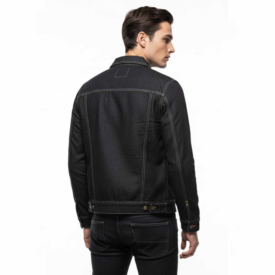 Men’s Vintage Denim Jacket – Ironweft Classic Cotton Outerwear