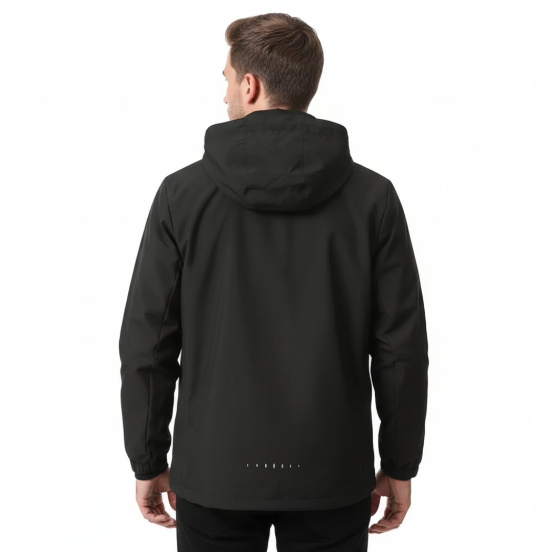 Men’s Hooded Waterproof Rain Shell Jacket – Casual Everyday Rain Jacket for Men